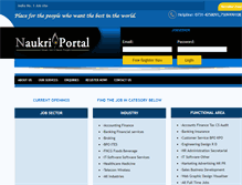 Tablet Screenshot of naukriportal.com